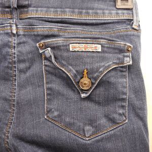 Hudson Dark Wash Womens Skinny Low‎ Rise Fit Flap Pocket Jeans Made in USA 28x30